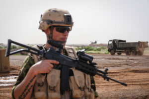 Estonian infantry platoon ESTPLA-26, participating in French-led Operation Barkhane in the West African country of Mali,