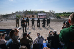 France, Paris, 2022-06-12. Demonstration of french special police forces (BRI) during Eurosatory international land and