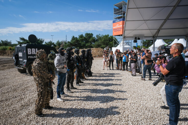 France, Paris, 2022-06-12. Demonstration of french special police forces (BRI) during Eurosatory international land and 
