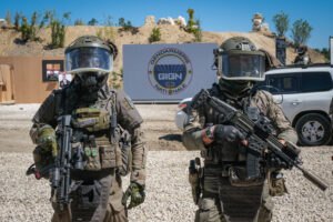 France, Paris, 2022-06-12. Exhibition of GIGN special police forces during Eurosatory international land and airland def