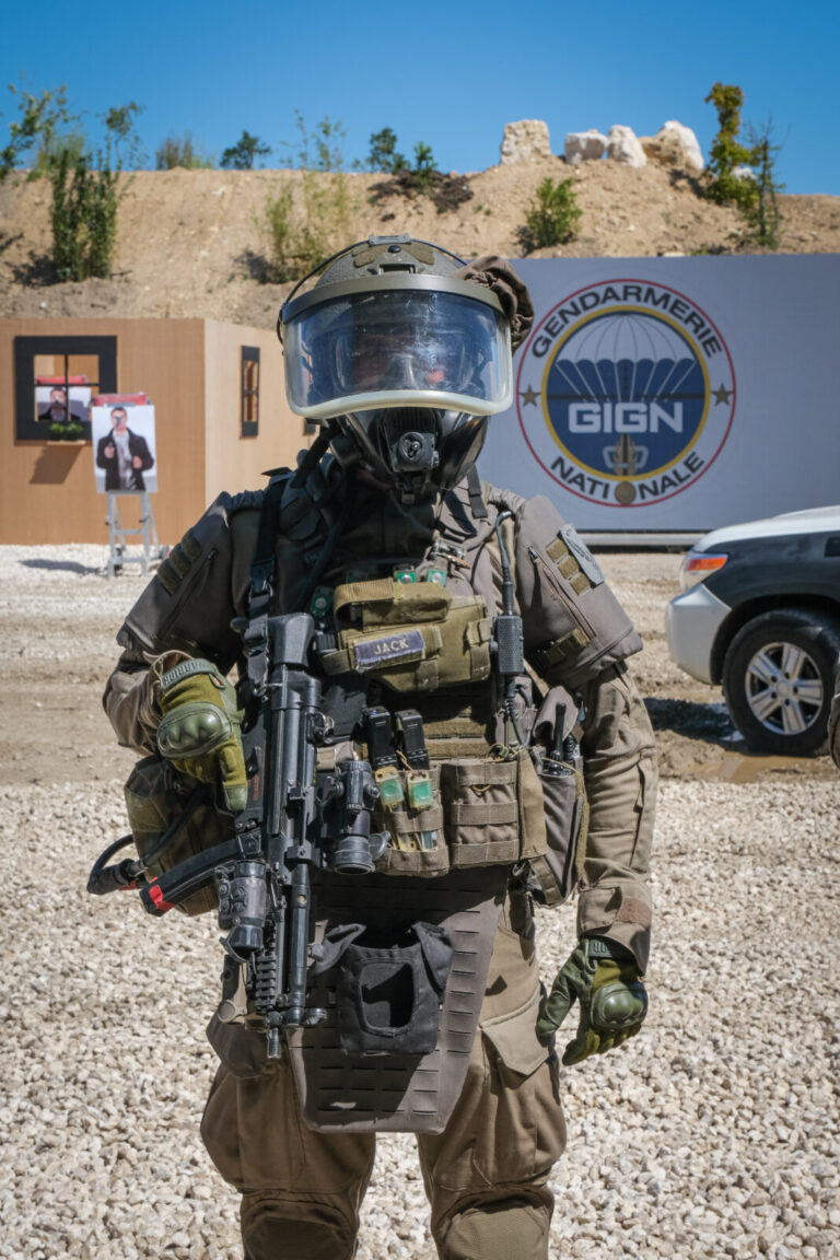 France, Paris, 2022-06-12. Exhibition of GIGN special police forces during Eurosatory international land and airland def