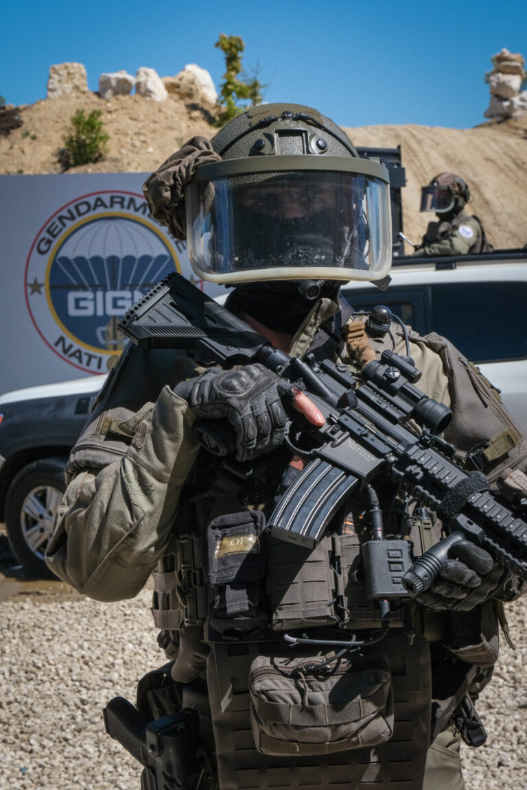 France, Paris, 2022-06-12. Exhibition of GIGN special police forces during Eurosatory international land and airland def