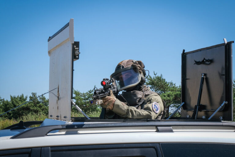 France, Paris, 2022-06-12. Exhibition of GIGN special police forces during Eurosatory international land and airland def