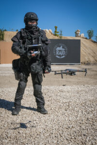 France, Paris, 2022-06-12. Exhibition of RAID (special police forces) during Eurosatory international land and airland d