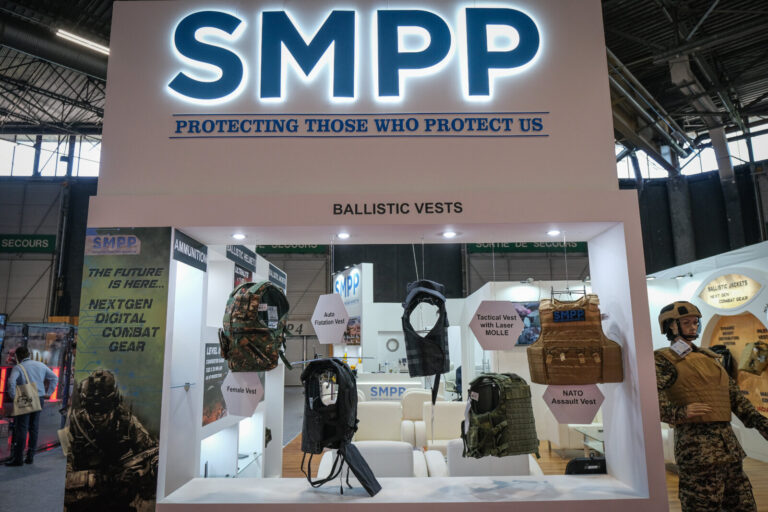 France, Paris, 2022-06-16. Eurosatory international land and airland defence and security trade fair, in Villepinte, a n
