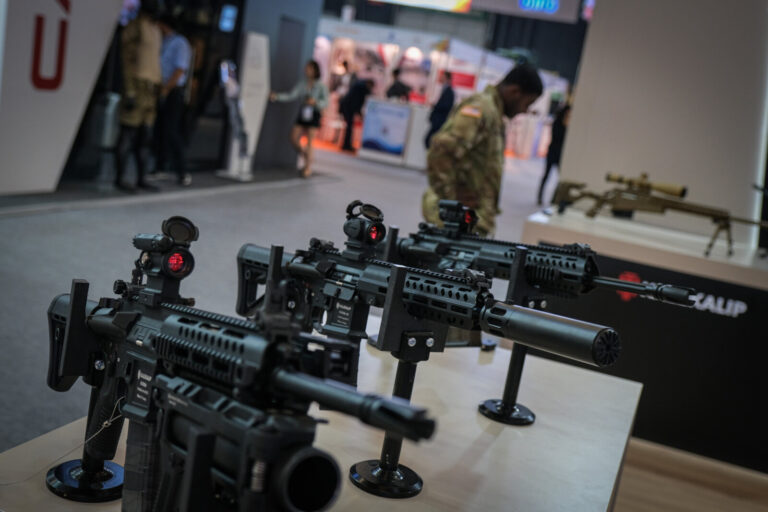 France, Paris, 2022-06-16. Eurosatory international land and airland defence and security trade fair, in Villepinte, a n