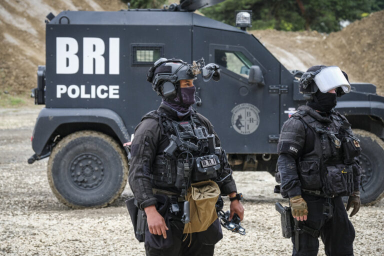 France, Paris, 2024-06-16. Dynamic exhibition of special forces from army and police during Eurosatory, the world event 