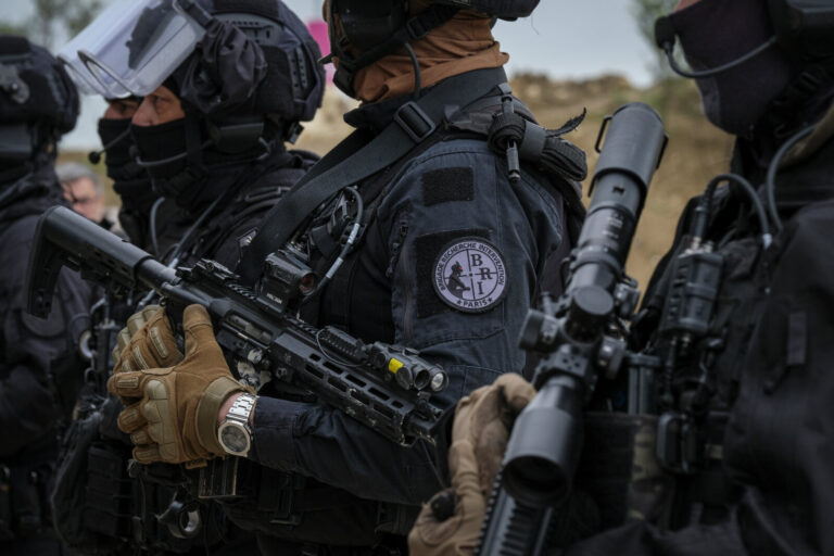 France, Paris, 2024-06-16. Dynamic exhibition of special forces from army and police during Eurosatory, the world event 