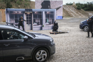 France, Paris, 2024-06-16. Dynamic exhibition of special forces from army and police during Eurosatory, the world event 