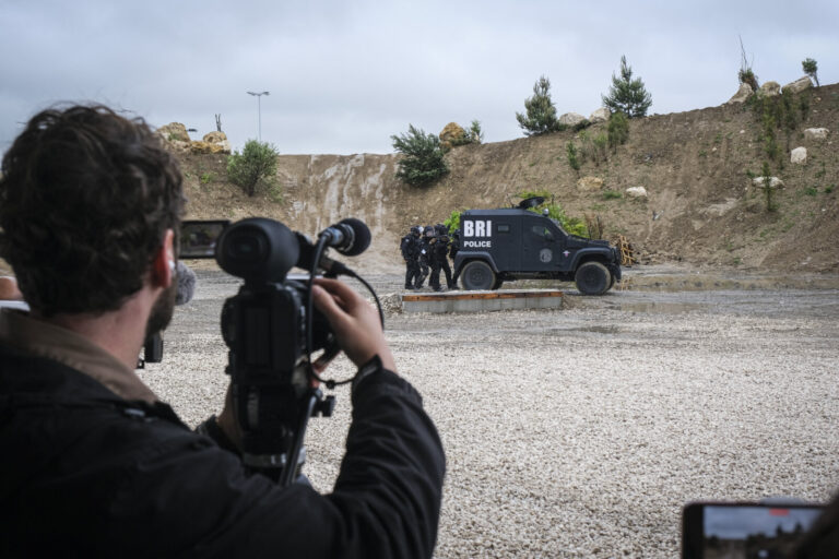 France, Paris, 2024-06-16. Dynamic exhibition of special forces from army and police during Eurosatory, the world event 