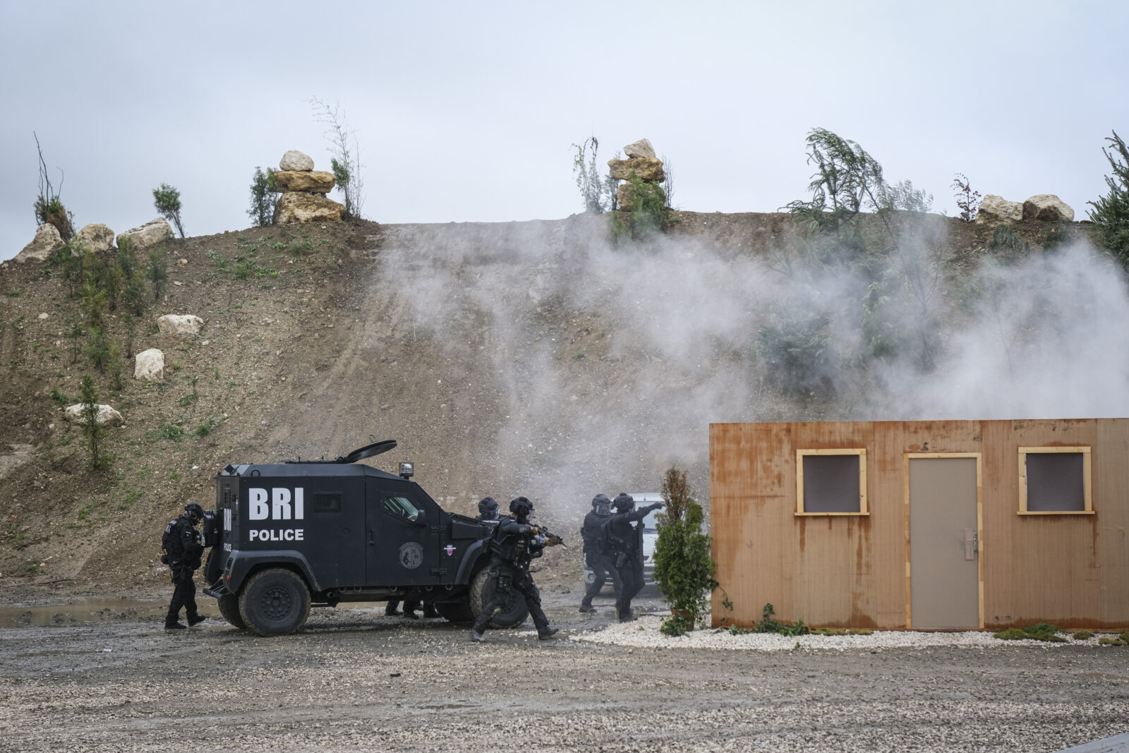 France, Paris, 2024-06-16. Dynamic exhibition of special forces from army and police during Eurosatory, the world event 