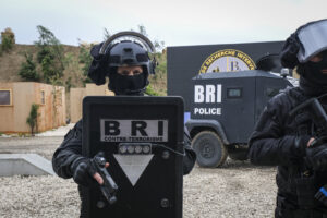 France, Paris, 2024-06-16. Dynamic exhibition of special forces from army and police during Eurosatory, the world event 