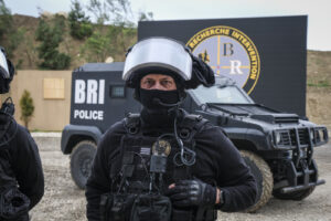 France, Paris, 2024-06-16. Dynamic exhibition of special forces from army and police during Eurosatory, the world event 