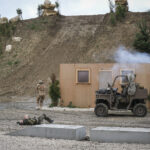 France, Paris, 2024-06-16. Dynamic exhibition of special forces from army and police during Eurosatory, the world event