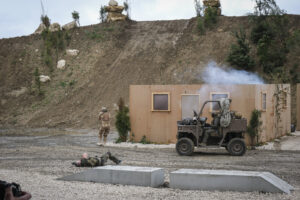 France, Paris, 2024-06-16. Dynamic exhibition of special forces from army and police during Eurosatory, the world event 
