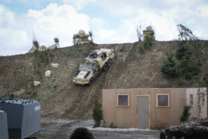 France, Paris, 2024-06-16. Dynamic exhibition of special forces from army and police during Eurosatory, the world event 