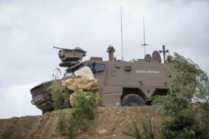 France, Paris, 2024-06-16. Dynamic exhibition of special forces from army and police during Eurosatory, the world event 