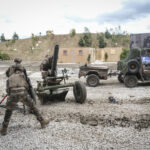France, Paris, 2024-06-16. Dynamic exhibition of special forces from army and police during Eurosatory, the world event