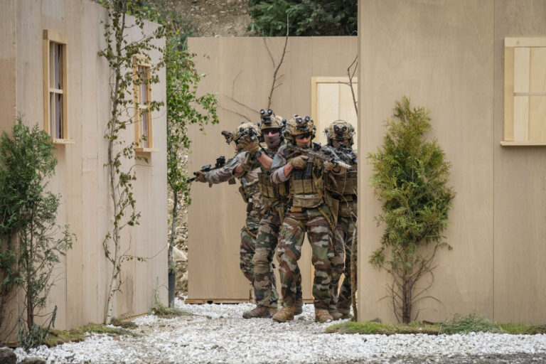 France, Paris, 2024-06-16. Dynamic exhibition of special forces from army and police during Eurosatory, the world event 