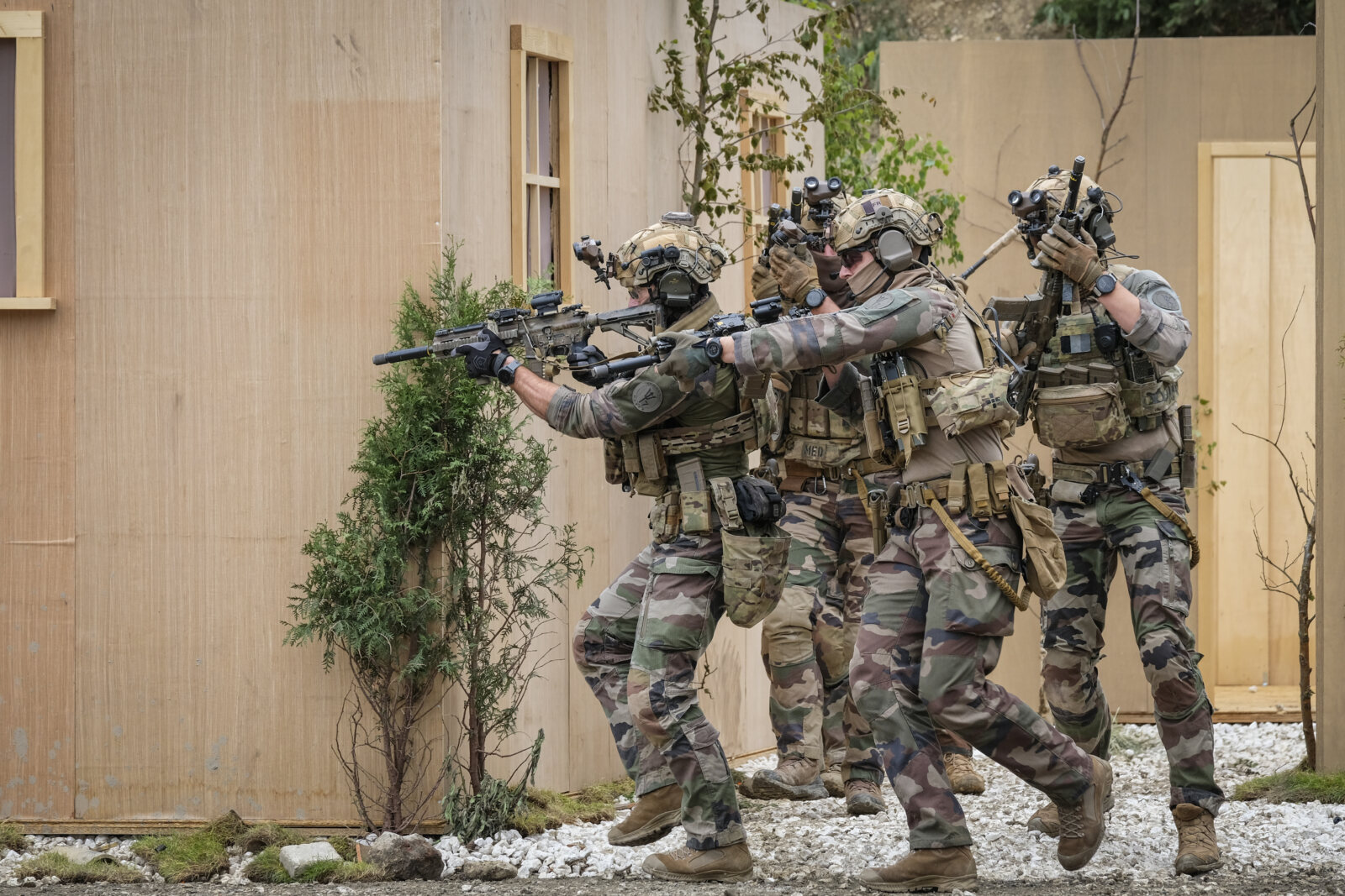 France, Paris, 2024-06-16. Dynamic exhibition of special forces from army and police during Eurosatory, the world event 