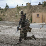 France, Paris, 2024-06-16. Dynamic exhibition of special forces from army and police during Eurosatory, the world event