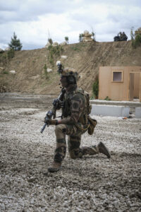 France, Paris, 2024-06-16. Dynamic exhibition of special forces from army and police during Eurosatory, the world event 