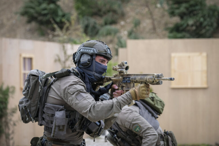 France, Paris, 2024-06-16. Dynamic exhibition of special forces from army and police during Eurosatory, the world event 
