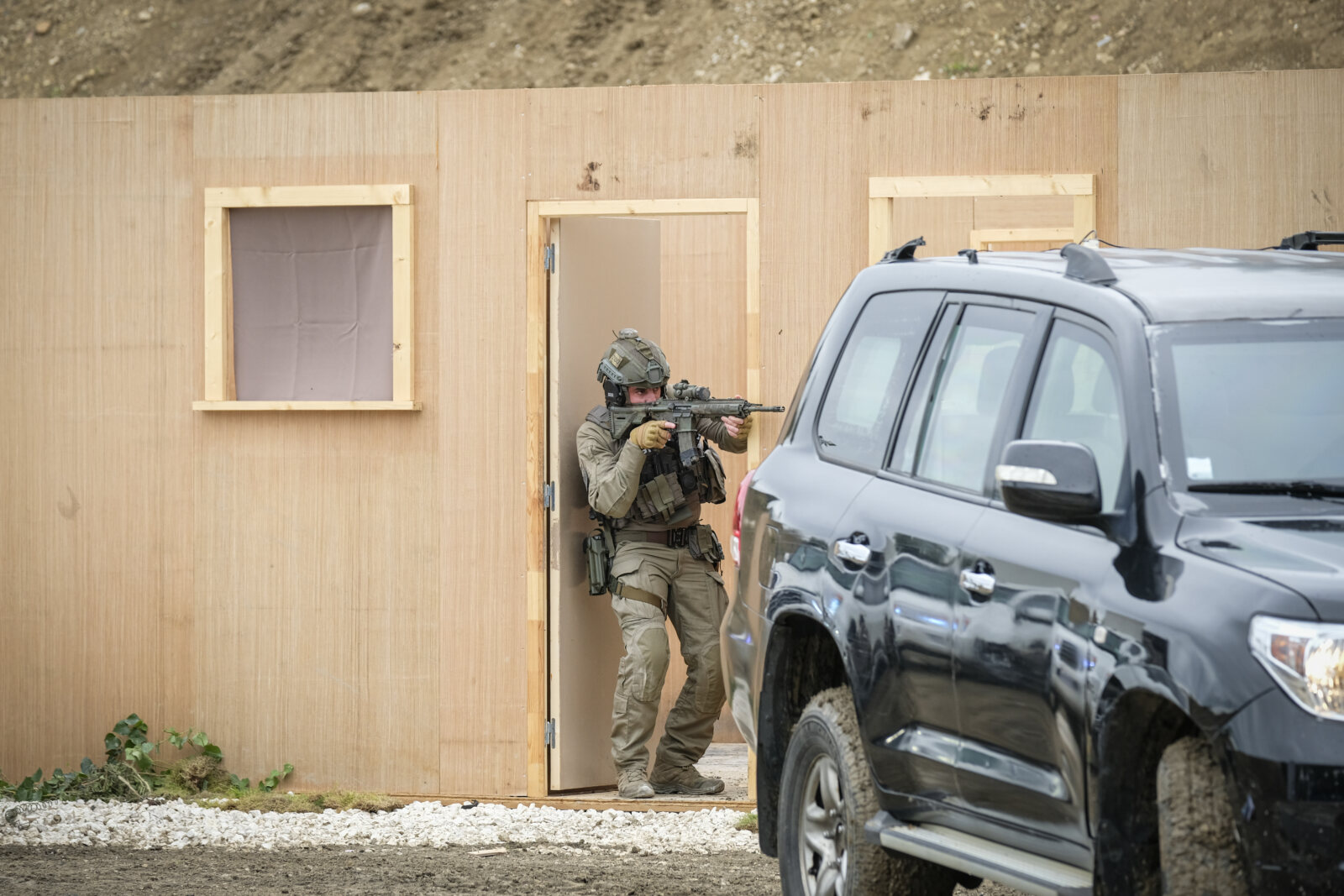 France, Paris, 2024-06-16. Dynamic exhibition of special forces from army and police during Eurosatory, the world event 