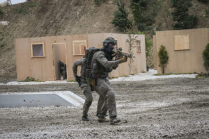 France, Paris, 2024-06-16. Dynamic exhibition of special forces from army and police during Eurosatory, the world event 