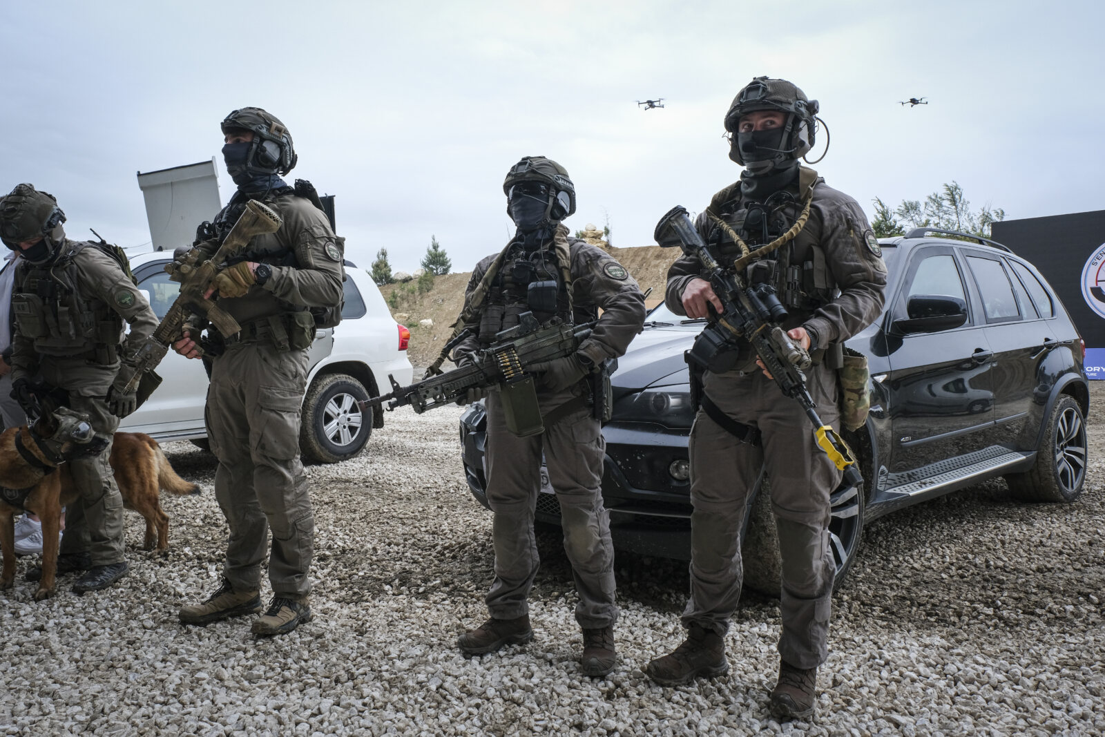 France, Paris, 2024-06-16. Dynamic exhibition of special forces from army and police during Eurosatory, the world event 
