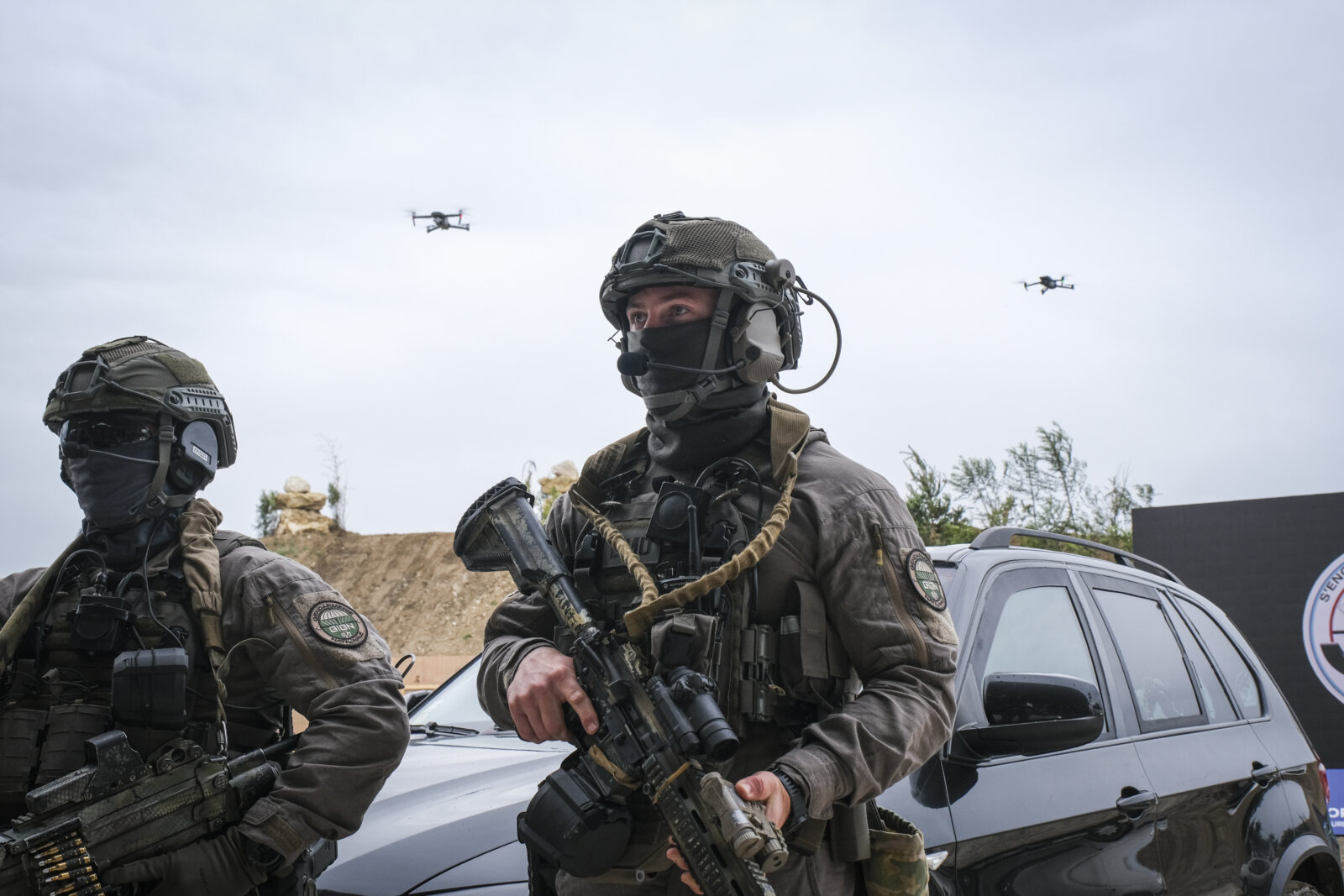 France, Paris, 2024-06-16. Dynamic exhibition of special forces from army and police during Eurosatory, the world event 