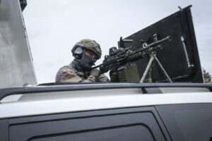 France, Paris, 2024-06-16. Dynamic exhibition of special forces from army and police during Eurosatory, the world event 