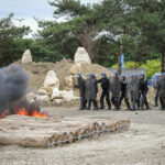 France, Paris, 2024-06-16. Dynamic exhibition of special forces from army and police during Eurosatory, the world event