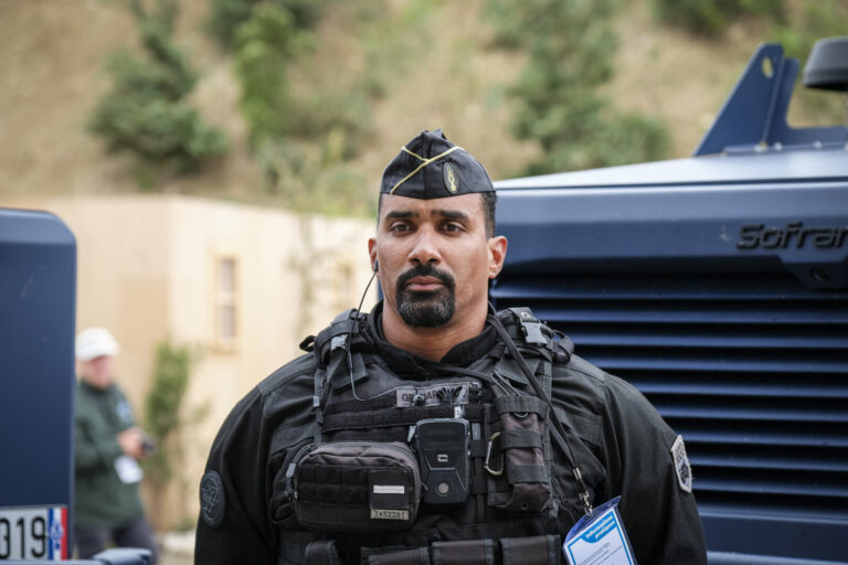 France, Paris, 2024-06-16. Dynamic exhibition of special forces from army and police during Eurosatory, the world event 