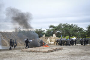 France, Paris, 2024-06-16. Dynamic exhibition of special forces from army and police during Eurosatory, the world event 