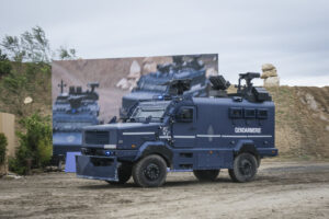 France, Paris, 2024-06-16. Dynamic exhibition of special forces from army and police during Eurosatory, the world event 