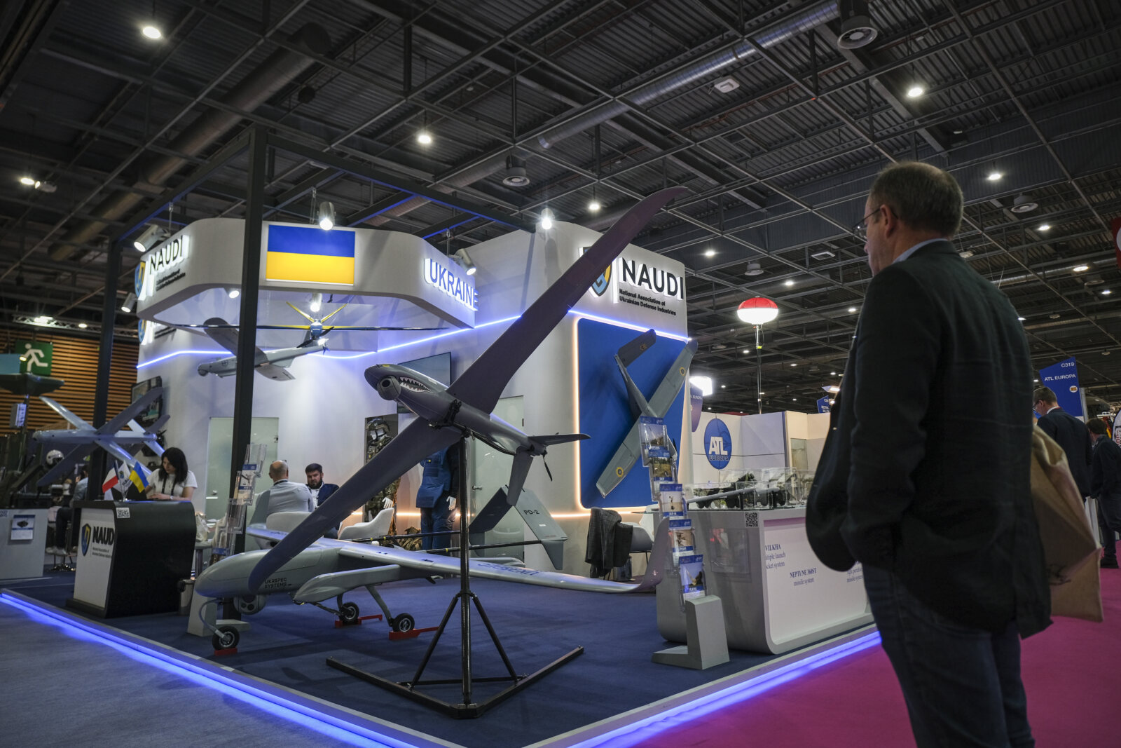 France, Paris, 2024-06-20. Eurosatory Defense and Security Exhibition in Paris Nord Villepinte. 2,000 exhibitors and 100