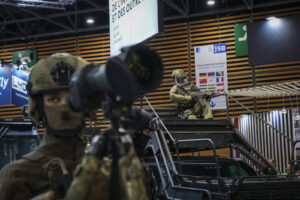 France, Paris, 2024-06-20. Eurosatory Defense and Security Exhibition in Paris Nord Villepinte. 2,000 exhibitors and 100