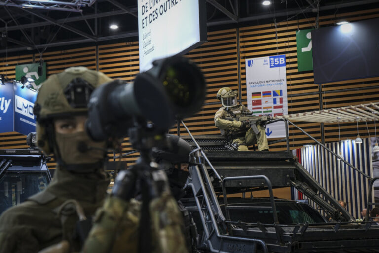France, Paris, 2024-06-20. Eurosatory Defense and Security Exhibition in Paris Nord Villepinte. 2,000 exhibitors and 100