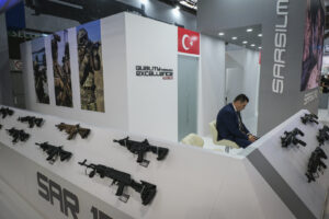 France, Paris, 2024-06-20. Eurosatory Defense and Security Exhibition in Paris Nord Villepinte. 2,000 exhibitors and 100