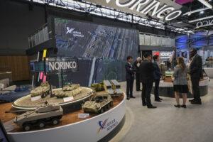 France, Paris, 2024-06-20. Eurosatory Defense and Security Exhibition in Paris Nord Villepinte. 2,000 exhibitors and 100