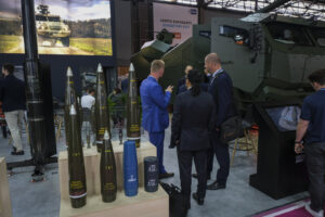 France, Paris, 2024-06-20. Eurosatory Defense and Security Exhibition in Paris Nord Villepinte. 2,000 exhibitors and 100