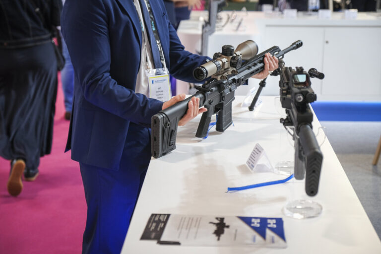 France, Paris, 2024-06-20. Eurosatory Defense and Security Exhibition in Paris Nord Villepinte. 2,000 exhibitors and 100