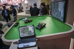 France, Paris, 2024-06-20. Eurosatory Defense and Security Exhibition in Paris Nord Villepinte. 2,000 exhibitors and 100