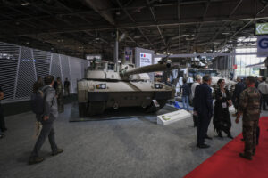 France, Paris, 2024-06-20. Eurosatory Defense and Security Exhibition in Paris Nord Villepinte. 2,000 exhibitors and 100