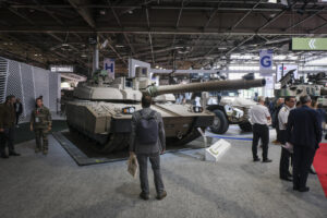France, Paris, 2024-06-20. Eurosatory Defense and Security Exhibition in Paris Nord Villepinte. 2,000 exhibitors and 100
