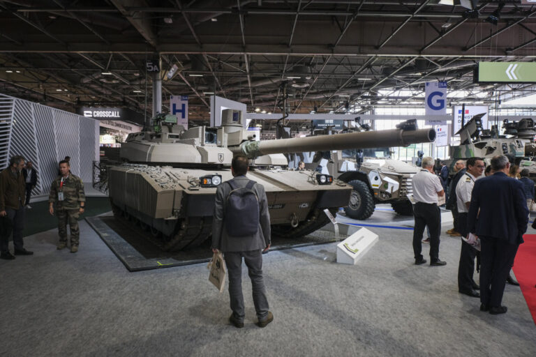 France, Paris, 2024-06-20. Eurosatory Defense and Security Exhibition in Paris Nord Villepinte. 2,000 exhibitors and 100