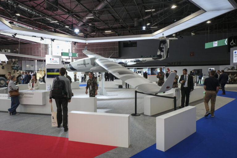 France, Paris, 2024-06-20. Eurosatory Defense and Security Exhibition in Paris Nord Villepinte. 2,000 exhibitors and 100