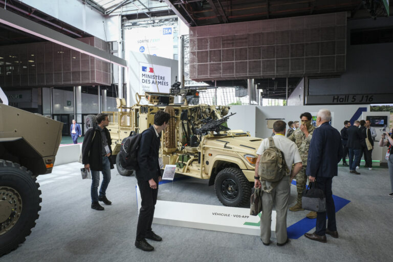 France, Paris, 2024-06-20. Eurosatory Defense and Security Exhibition in Paris Nord Villepinte. 2,000 exhibitors and 100