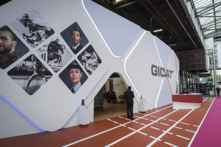 France, Paris, 2024-06-20. Eurosatory Defense and Security Exhibition in Paris Nord Villepinte. 2,000 exhibitors and 100